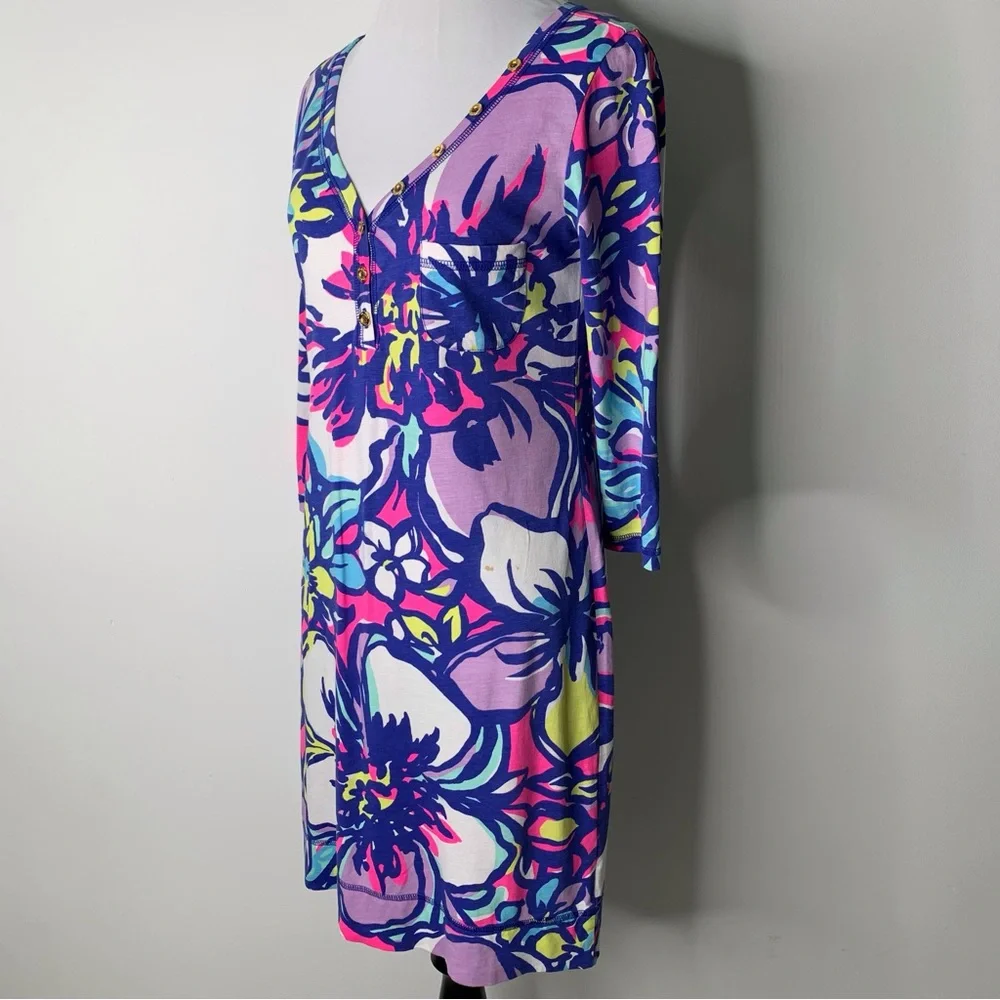 Lilly Pulitzer #81319 Women's Tropical Pink Catwalkin Palmetto Dress Size Small - Picture 4 of 15